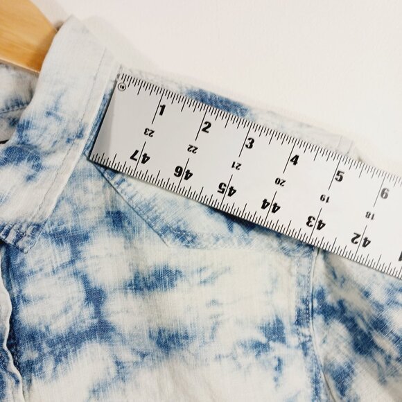American Eagle Outfitters, Western Style, Tie Dye, Snap Front Shirt, Medium - Picture 12 of 16